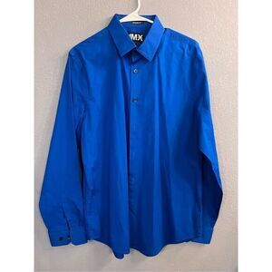 Express IMX Blue Men's Dress Shirt Large 16-16 1\2 EUC‎